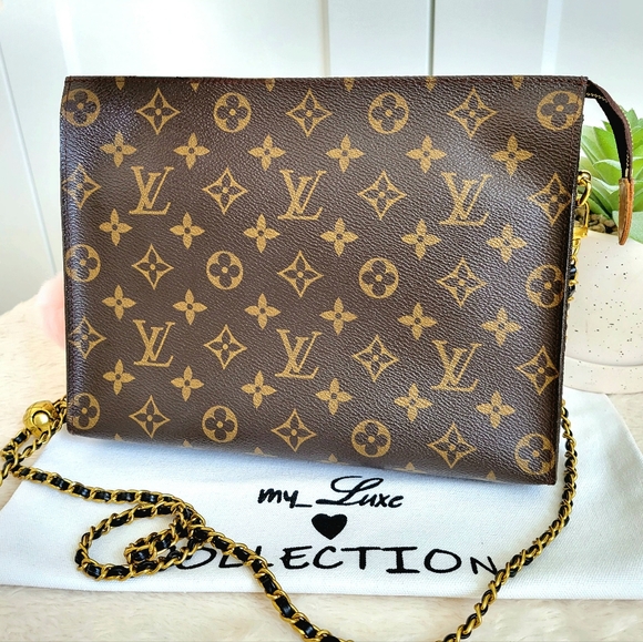 💕Beautiful Authentic Louis Vuitton Toiletry 26 Clutch/ Crossbody Monogram - Picture 3 of 16